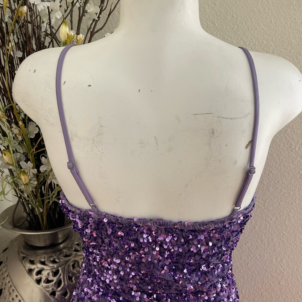 BP Purple Sequin Mini Dress Size Medium. - Picture 7 of 15